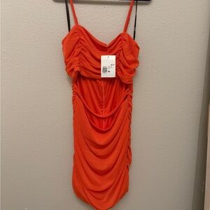 Forever 21 Vibrant Orange Mini Dress